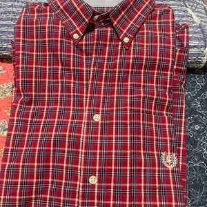 Mens Plaid  Red Shirt